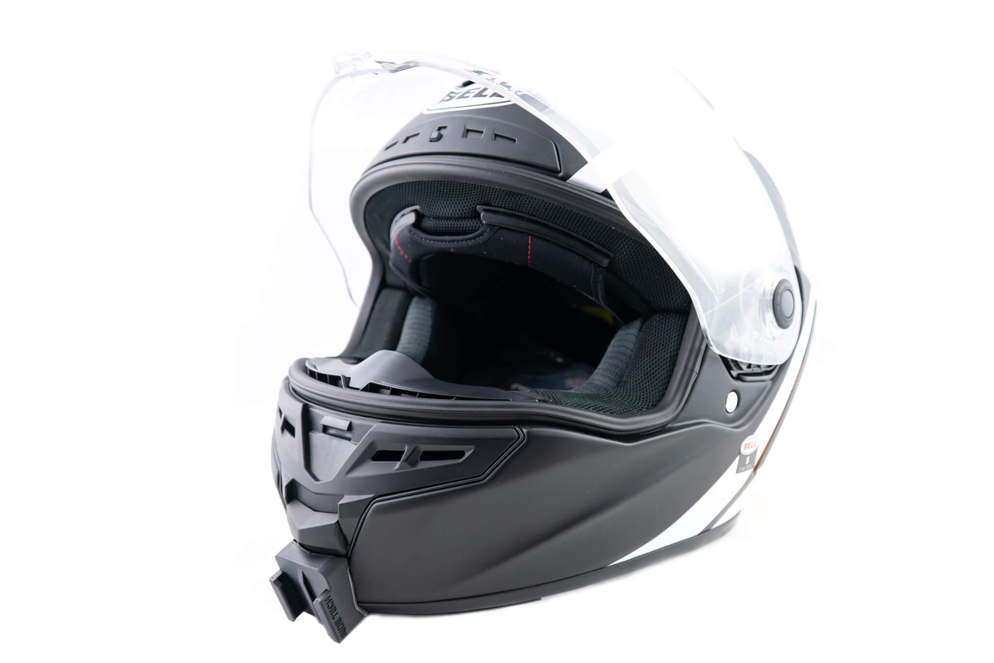 Lateral GoPro motorcycle helmet mount.