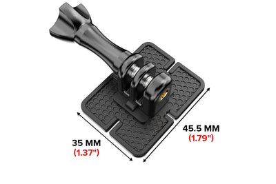Flexible camera mount for GoPro, DJI, and Insta360 cameras for helmet skiing snowboarding motorcycle cycling and outdoor activities