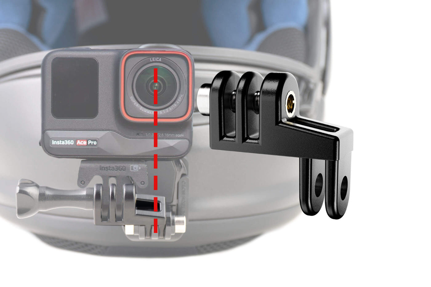 lens alignment adapter offset center mount adapter for gopro dji insta360