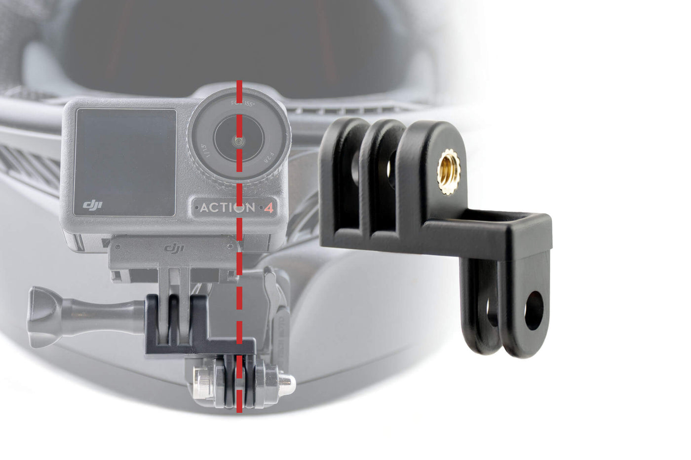 lens alignment adapter center centering offset mount for gopro dji insta360