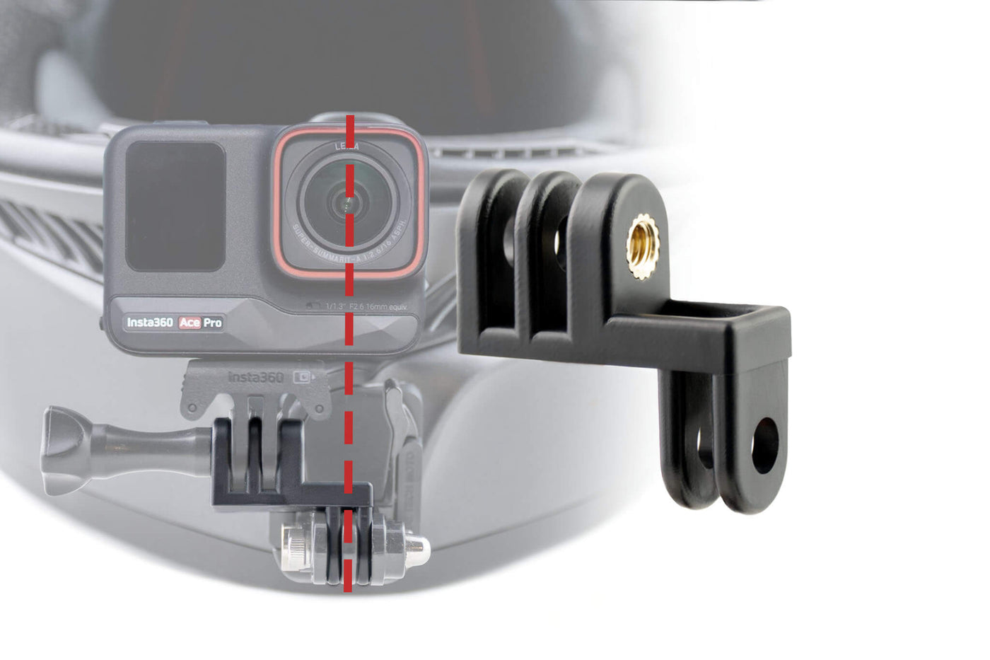 lens alignment adapter center centering offset mount for gopro dji insta360
