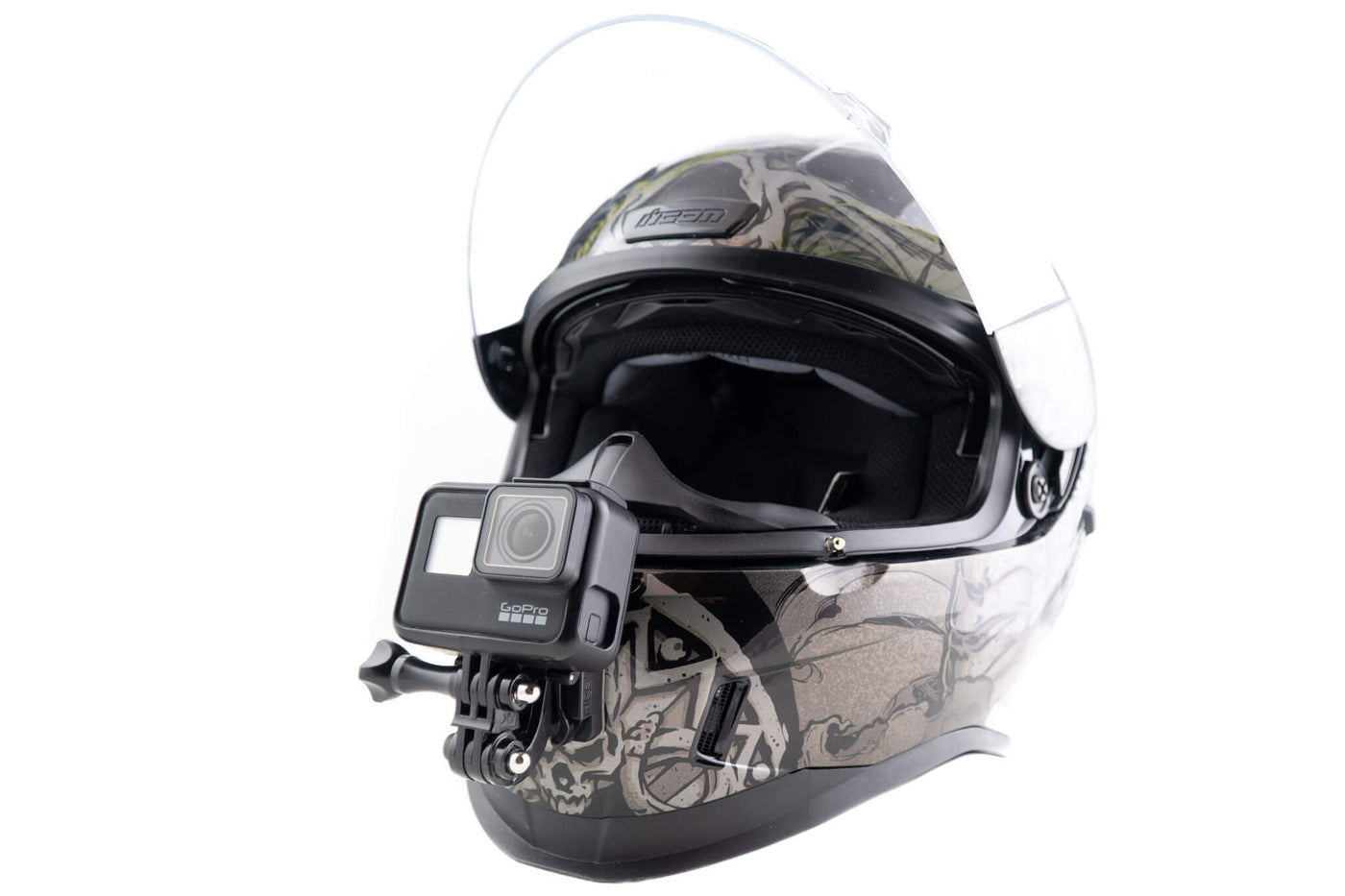 icon airform gopro mount chin helmet
